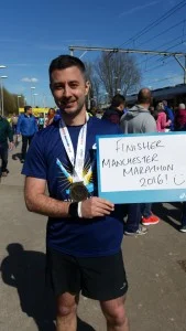 Manchester marathon finisher